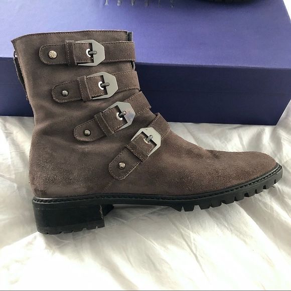 STUART WEITZMAN Jitterbug Suede Boot Seal 8 - Picture 16 of 16